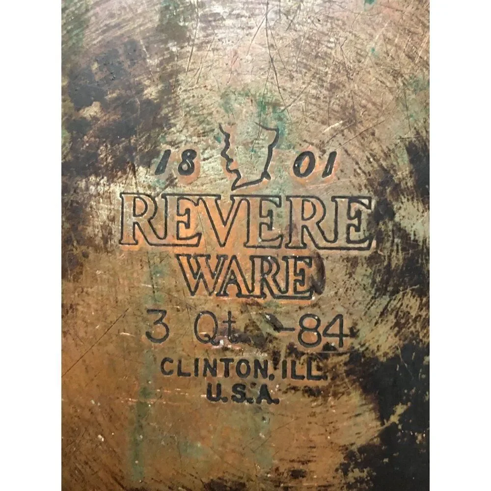 Vintage Revere Ware Copper Bottom Cooking Set Pot Pan Lot of 10